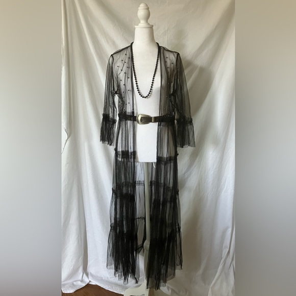 Cato Collection Limited Edition Sheer Studded Sparkle Duster - Picture 4 of 17